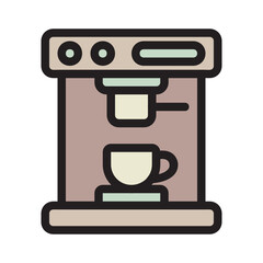 Coffee Machine , Coffee filled outline icon