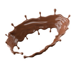 Chocolate Milk splash 3d realistic