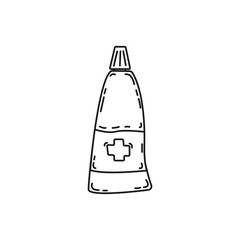 Black and white medical doodle element_34