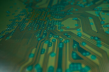 Technology background with circuit board. Electronic computer hardware technology. Motherboard digital chip. Tech science texture.