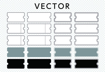 Obraz premium グラフィック用の、クーポン、チケット、カードのシンプルなベクターテンプレートイラスト。