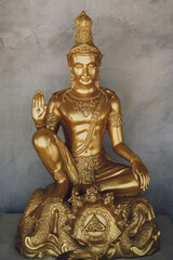 Fototapeta premium Details and fragments of old traditional buddhist temple in Thailand