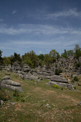 landscape with blue sky