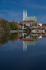 Fototapeta na wymiar 29.04.2022 old town with St. Peter's Church. Goerlitz, Germany