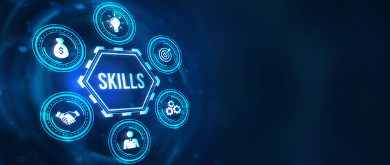 Internet, business, Technology and network concept.Coach motivation to skills improvement. Education concept. Training. Leadership skills. Human abilities. 3d illustration.