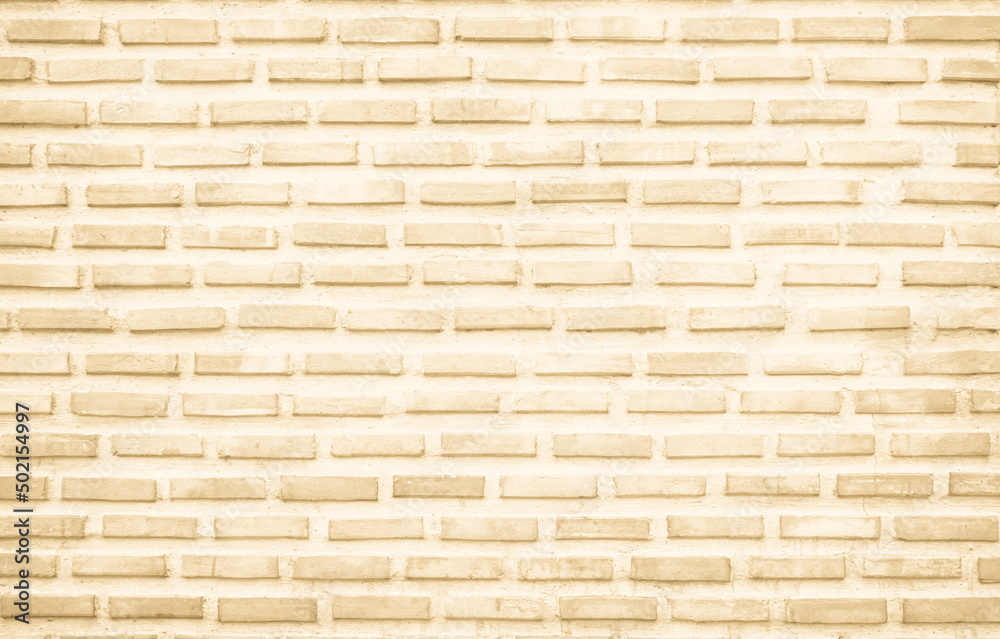 Wall mural cream and white brick wall texture background. brickwork and stonework flooring backdrop interior de