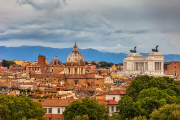 Fototapeta na wymiar City of Rome Cityscape In Italy