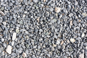 Crushed stone, small crushed stones. Granite crumb.