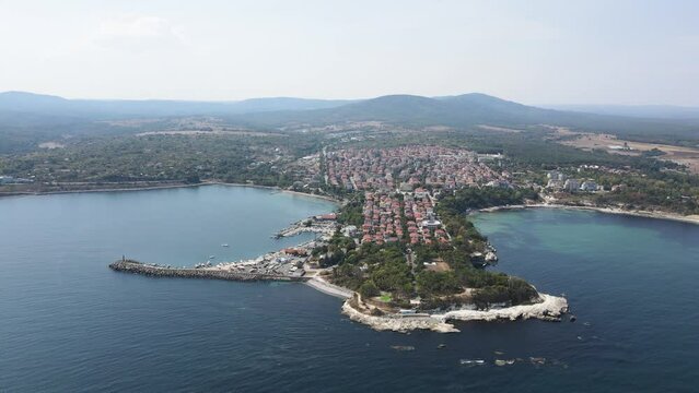 Aerial view of Town of Tsarevo, Burgas Region, Bulgaria 