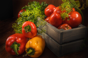 peppers and other vegetables