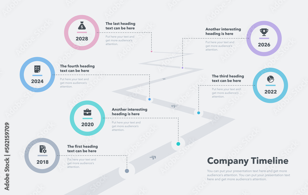 Poster business infographic for a road map timeline. easy to use for your website or presentation.