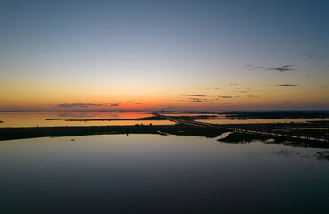 Mobile Bay at sunset 