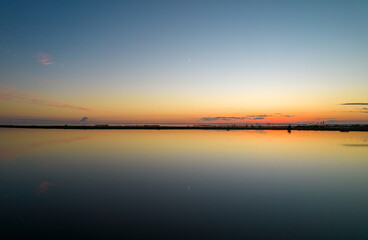 sunset over the bay 