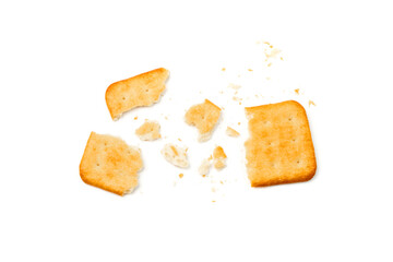 Crackers or biscuits. Cookies isolated