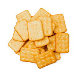 Crackers or biscuits. Cookies isolated