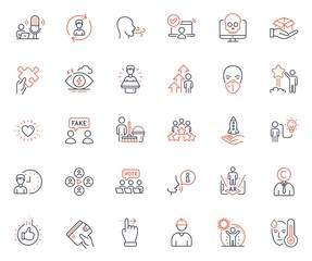 Obraz premium People icons set. Included icon as Puzzle, Cleaning and Like hand web elements. Augmented reality, Human resources, Business idea icons. Brand ambassador, Crowdfunding, Working hours web signs. Vector