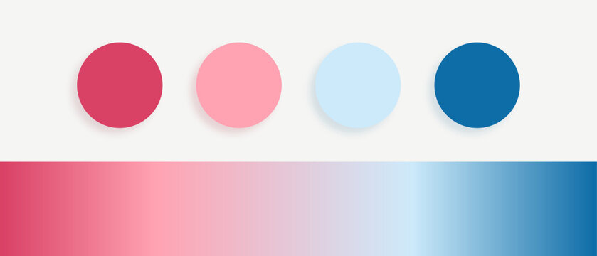 Vibrant and Pastel Color palette for graphics/ web/ art/ fashion designing with gradient