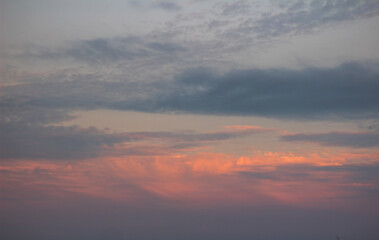 sunset over the river