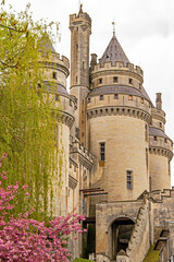 Fototapeta premium Pierrefonds. Entrée principale du château. Oise. Picardie. Hauts-de-France