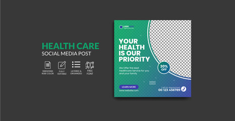 Medical Social Media Post Banner Template