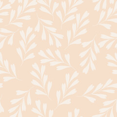 Simple flower twig seamless pattern design