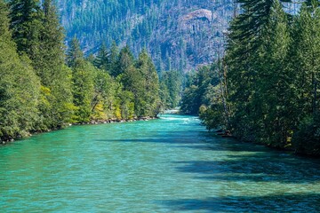 An overlooking landscape view of North Cascades NP, Washington