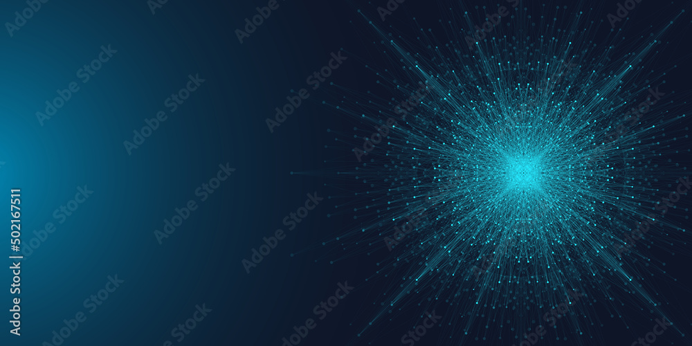 Aufkleber blockchain transfer satellite future communications illustration. abstract technology cloud world. g