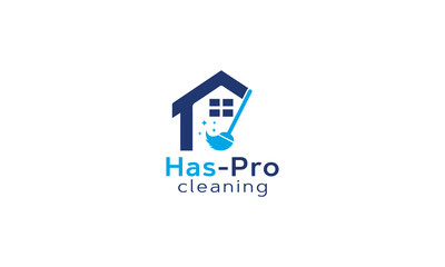 Home cleaning logo design vector templet, 