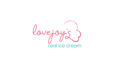Ice cream logo design vector templet, 