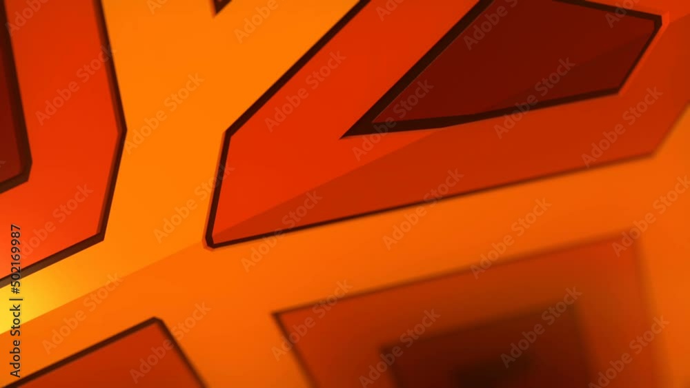 Poster Contemporary abstract geometric background. 3d rendering digital loop animation