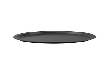 Empty round iron tray for pizza