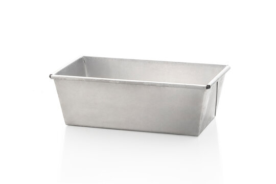 Aluminum cake mold Isolated on White Background