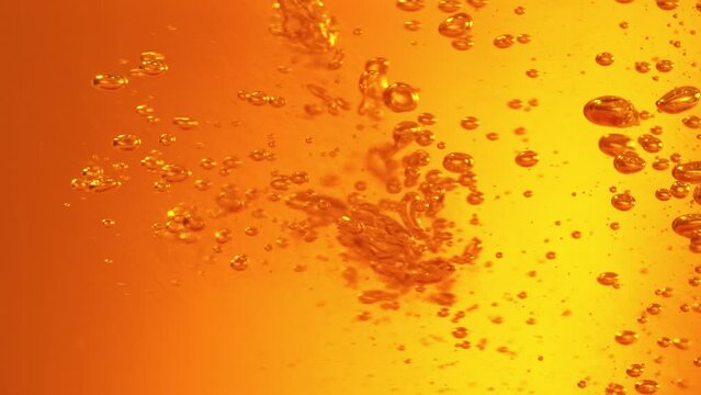 Super Slow Motion Shot of Beer Bubbles Background at 1000fps.