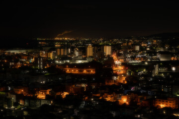 Fototapeta na wymiar 日立市の夜景