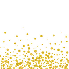 Green Fruit Background White Vector. Fruit Slice Set. Yellow Drawing Citrus. Green Ingredient Set.