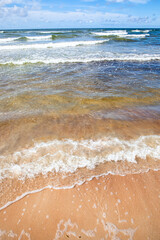 summer time on the baltic cold sea in sunny weather