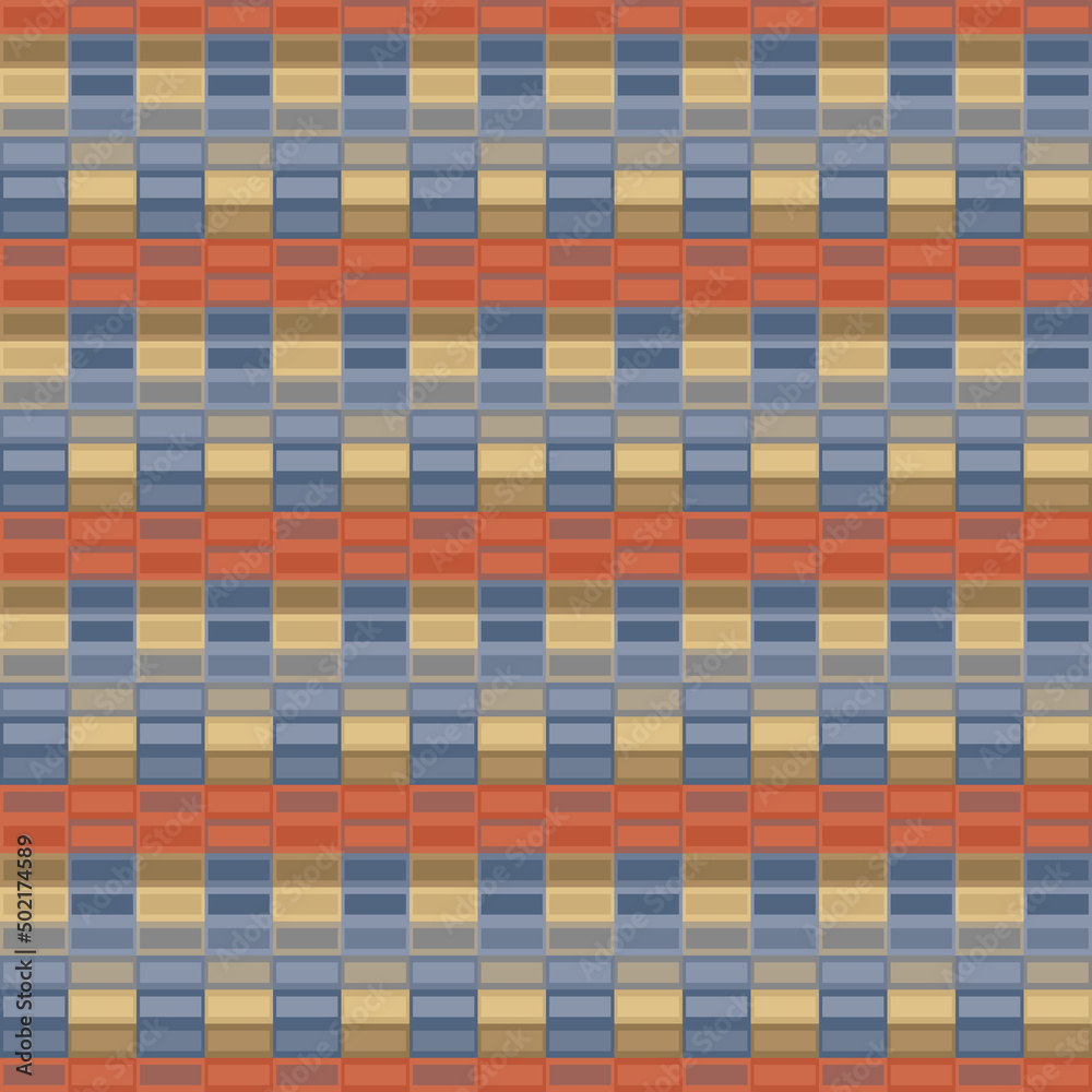 Poster Brick abstract pattern. A vector of identical rectangles.