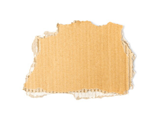 Obraz premium Cardboard, Carton, Ripped Kraft Paper, Wrapping Piece