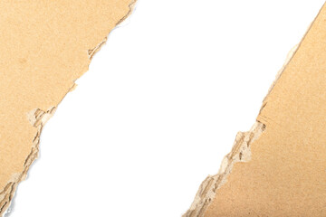 Cardboard, Carton, Ripped Kraft Paper, Wrapping Piece