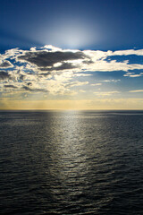 sunset over the sea