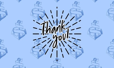 Thank You Card. Hand Written Lettering for Title, Heading, Photo Overlay, Wedding Invitation, Thank You Message.