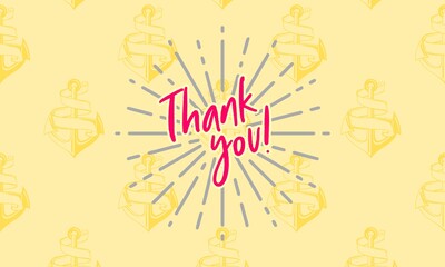 Thank You Card. Hand Written Lettering for Title, Heading, Photo Overlay, Wedding Invitation, Thank You Message.