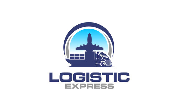 Illustration graphic design of express logistic transportation concept logo design template