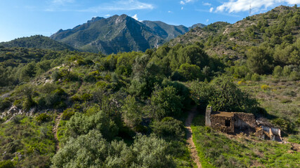 Fototapeta premium vista de las faldas de sierra blanca en el municipio de Marbella, España