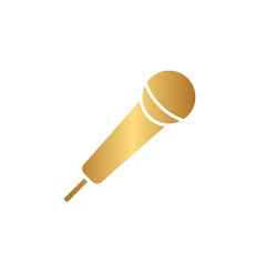 Microphone icon with gold gradient