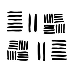 Doodle geometric shape and textile illustration vector