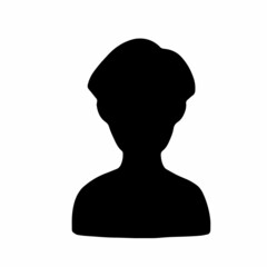 ショートヘアの人物シルエット