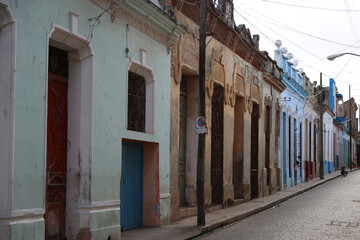 Obraz premium The characteristic houses of Camaguey, Cuba