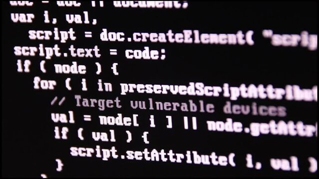 Hacker playing with code