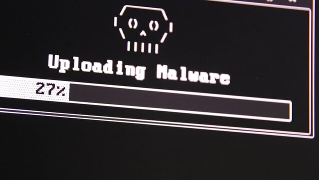 Hacker uploading malware